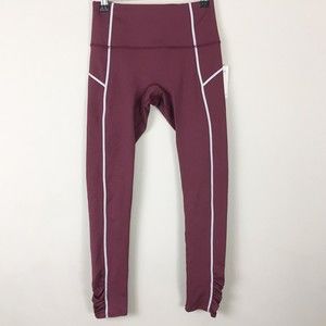 Free People Movement Size XS High Rise Leggings 7/8 You're a Peach Wine NWT $98